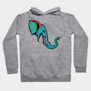 Elephant transformed, trunk becomes serpent's graceful form Hoodie